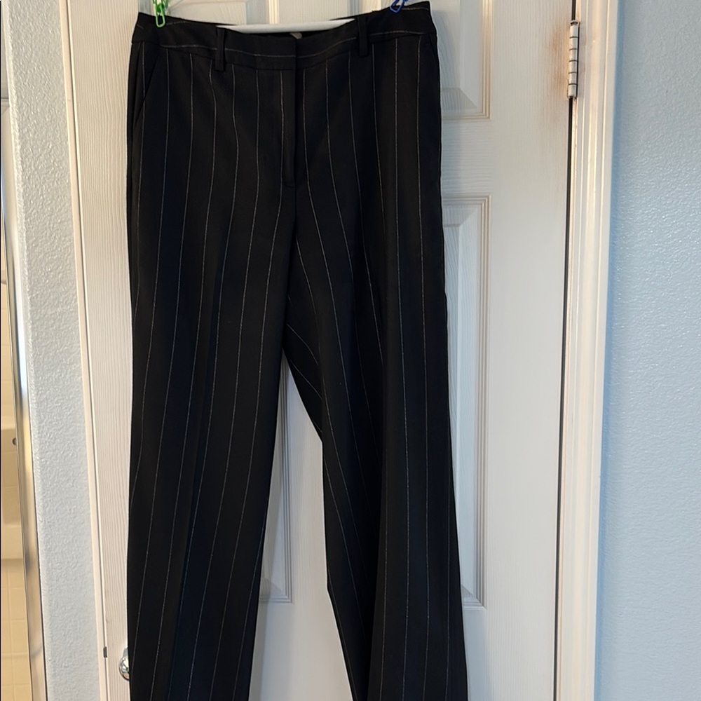 Black Pinstripe Men's Pants